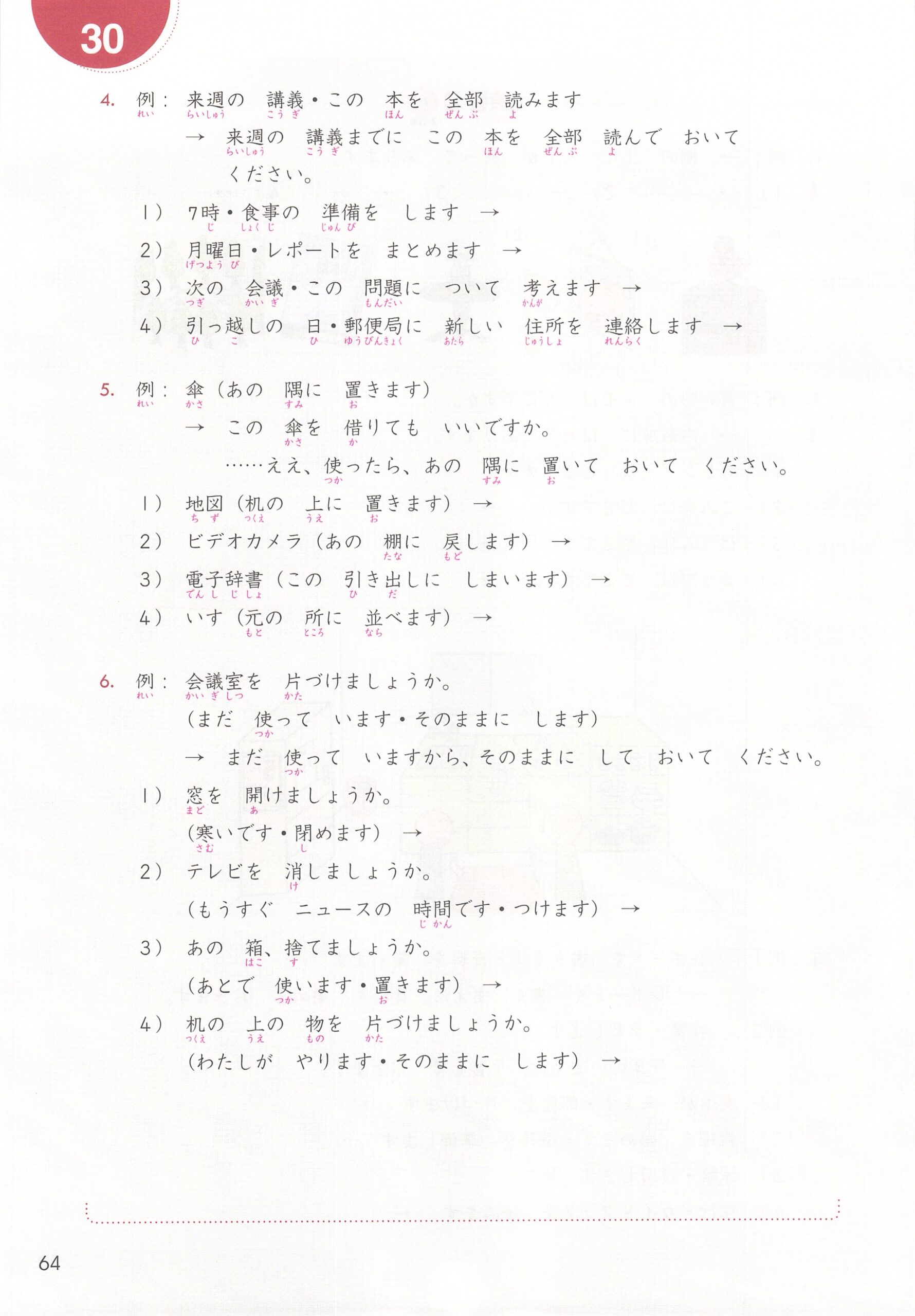大家的日本語 練習B 答案（第三十課） | 逸之日語教室